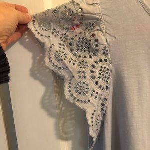 J Crew T-shirt with eyelet sleeve Large